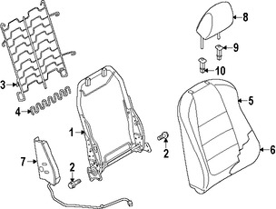 Foto de Bastidor de Respaldo de Asiento Original para Mazda 3 2014 2015 2016 2017 Marca MAZDA N�mero de Parte BJS788630
