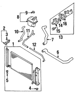 Foto de Brida de Drenaje de Refrigerante de Motor Original para Mazda MPV 2002 2003 2004 2005 2006 Mazda Tribute 2008 Marca MAZDA Nmero de Parte AJC11517Z