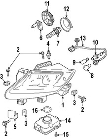 Foto de Faro Original para Mazda CX-9 2007 2008 2009 Marca MAZDA N�mero de Parte TD1351041A