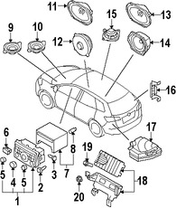 Foto de Altavoz Original para Mazda CX-9 2007 2008 2009 2010 2011 2012 Marca MAZDA N�mero de Parte TD136696X