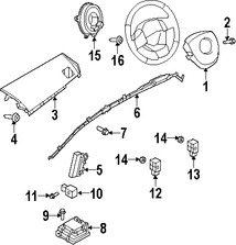 Foto de Mdulo de control del Air Bag Original para Mazda CX-9 2007 2008 2009 Marca MAZDA Nmero de Parte TD1157K30D