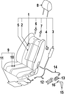 Foto de Airbag de Asiento Original para Mazda CX-9 Marca MAZDA Nmero de Parte TD1157KB0B