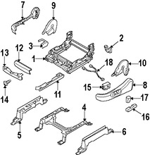 Foto de Cubierta de Riel de Asiento Original para Mazda CX-9 Mazda CX-7 Marca MAZDA N�mero de Parte EG2388091