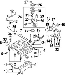 Foto de Tanque de Combustible Original para Mazda CX-9 Marca MAZDA N�mero de Parte TD1342110K