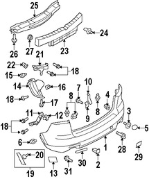 Foto de Soporte de cubierta de parachoques Original para Mazda CX-9 Marca MAZDA N�mero de Parte TD1150201A