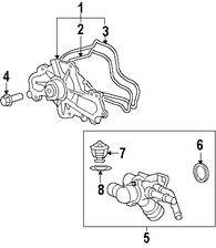Foto de Kit de Termostato de Refrigerante del Motor  Original para Mazda CX-9 Marca MAZDA Nmero de Parte CA6015170A