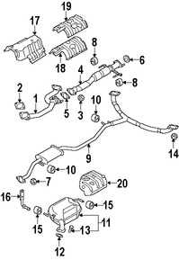 Foto de Tubo de Escape Original para Mazda CX-9 2010 2011 2012 2013 2014 2015 Marca MAZDA N�mero de Parte CY0140500F