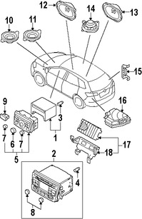 Foto de Altavoz Original para Mazda CX-9 2010 2011 2012 2007 2008 2009 Marca MAZDA N�mero de Parte TD1466960