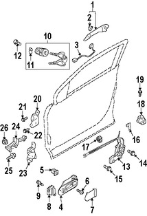 Foto de Conjunto de pestillo de puerta Original para Mazda CX-9 Marca MAZDA N�mero de Parte TD1158310D