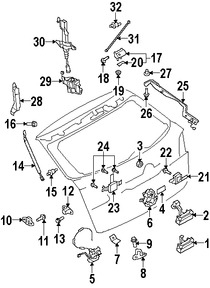 Foto de Manilla Puerta Trasera Original para Mazda CX-9 Marca MAZDA Nmero de Parte TD1162410A