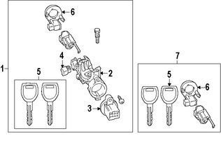 Foto de Conjunto Cilindro de Encendido Original para Mazda MX-5 Miata 2006 2007 2008 Marca MAZDA Nmero de Parte NEY97629XA