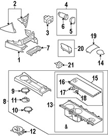 Foto de Consola Central Original para Mazda MX-5 Miata 2006 2007 2008 Marca MAZDA N�mero de Parte NE5164420F89