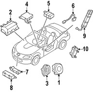 Foto de Sensor de impacto del Air Bag Original para Mazda MX-5 Miata Marca MAZDA N�mero de Parte NE5157K1XA