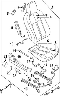 Foto de Asiento Original para Mazda MX-5 Miata 2008 Marca MAZDA N�mero de Parte NG9157100A02