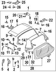 Foto de Cristal Trasero Original para Mazda MX-5 Miata Marca MAZDA Nmero de Parte NE5263930F