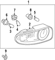 Foto de Z�calo de Luz Trasera Original para Mazda MX-5 Miata Marca MAZDA N�mero de Parte NF79513G7