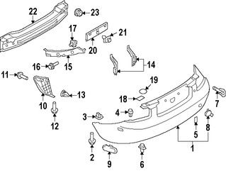 Foto de Guardasalpicaduras del parachoques Original para Mazda MX-5 Miata 2006 2007 2008 Marca MAZDA Nmero de Parte NF7950351C