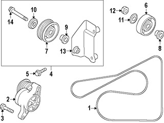 Foto de Conjunto de Tensor de correa Original para Mazda 2 2011 2012 2013 2014 Marca MAZDA N�mero de Parte ZJ3815980C