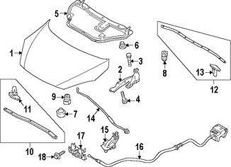 Foto de Bisagra del capo Original para Mazda 2 2011 2012 2013 2014 Marca MAZDA N�mero de Parte D65152410B
