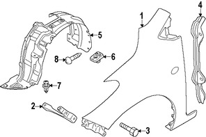 Foto de Protector de Guardafangos Original para Mazda 2 2011 2012 2013 2014 Marca MAZDA Nmero de Parte D65256130C