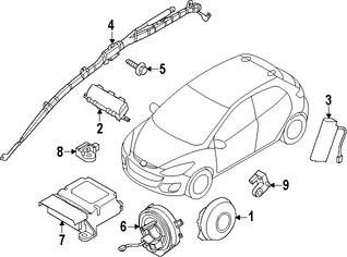 Foto de M�dulo de control del Air Bag Original para Mazda 2 2011 2012 2013 2014 Marca MAZDA N�mero de Parte DR6157K30B
