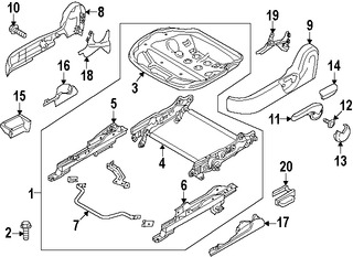 Foto de Cubierta del Mecanismo de Ajuste de Reclinacion de Asiento Original para Mazda 2 2011 2012 2013 2014 Marca MAZDA Nmero de Parte D651881F402