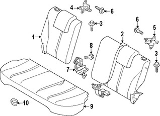 Foto de Cojin de Asiento Original para Mazda 2 2011 2012 2013 2014 Marca MAZDA Nmero de Parte DR6257200A02