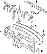 Foto de Cubierta de Panel de Instrumentos Original para Mazda 6 2003 2004 2005 2006 2007 2008 Marca MAZDA N�mero de Parte GJ6A60397A