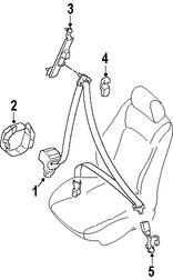 Foto de Receptaculo del Cinturon de Seguridad Original para Mazda 6 2006 2007 2008 Marca MAZDA Nmero de Parte GAY45762080