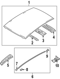 Foto de Panel de Techo Original para Mazda 6 2004 2005 2006 2007 2008 Marca MAZDA N�mero de Parte GM9A70600