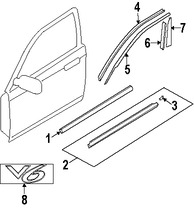 Foto de Protector contra Intemperie Cristal de Puerta Original para Mazda 6 2003 2004 2005 2006 2007 2008 Marca MAZDA N�mero de Parte GK2A50650E