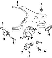 Foto de Panel Lateral Trasero Original para Mazda 6 2003 2004 2005 2006 2007 2008 Marca MAZDA N�mero de Parte GKYA71410