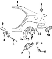 Foto de Panel Lateral Trasero Original para Mazda 6 2004 2005 2006 2007 2008 Marca MAZDA N�mero de Parte GMYA70410