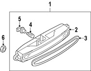 Foto de Luz de freno centro superior Original para Mazda 6 2004 2005 2006 2007 2008 Marca MAZDA Nmero de Parte GJ6J51580D