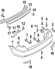 Foto de Soporte de cubierta de parachoques Original para Mazda 6 2003 2004 2005 2006 2007 2008 Marca MAZDA N�mero de Parte GJ6A502H1E