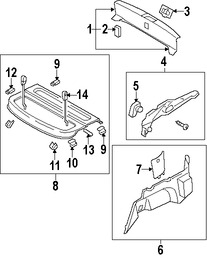 Foto de Panel de maletero Original para Mazda 6 2004 2005 2006 2007 2008 Marca MAZDA N�mero de Parte GM9A6889XB02