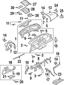 Foto de Cubierta de Panel de Instrumentos Original para Mazda 6 Marca MAZDA N�mero de Parte C10060397