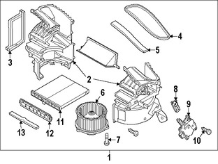 Foto de Sello de la Caja del Ventilador de Climatizacin Original para Mazda 6 Mazda 3 Marca MAZDA Nmero de Parte GHP961B04