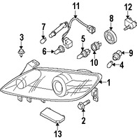 Foto de Faro Original para Mazda RX-8 2005 2006 2007 2008 2004 Marca MAZDA N�mero de Parte FE81510K0B