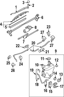 Foto de Varillas de Limpiaparabrisas Original para Mazda RX-8 Marca MAZDA Nmero de Parte FE0167360