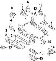 Foto de Cubierta del Mecanismo de Ajuste de Reclinacion de Asiento Original para Mazda RX-8 Marca MAZDA Nmero de Parte F151881G702