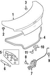 Foto de Bisagra de puerta del maletero Original para Mazda RX-8 Marca MAZDA N�mero de Parte F15152710G