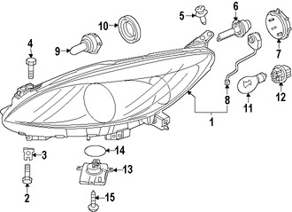 Foto de Perno de cubierta de parachoques Original para Mazda 5 Mazda 2 Marca MAZDA N�mero de Parte 9YA590605A