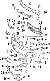 Foto de Barra de impacto de parachoque Original para Mazda CX-7 2007 2008 2009 2010 2011 2012 Marca MAZDA N�mero de Parte EG2150070B
