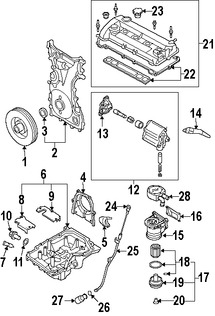 Foto de Tap�n de Aceite Original para Mazda CX-7 Mazda 3 Mazda Tribute Mazda 6 Marca MAZDA N�mero de Parte YF0910250A