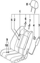 Foto de Almohadilla Calentadora de Asiento Original para Mazda CX-7 2007 2008 2009 2010 2011 2012 Marca MAZDA N�mero de Parte EG2488122