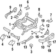 Foto de Cubierta de Riel de Asiento Original para Mazda CX-7 Mazda CX-9 Marca MAZDA N�mero de Parte EG23881KY34