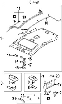 Foto de Techo Interior Original para Mazda CX-7 2008 Marca MAZDA N�mero de Parte EG6868030M34