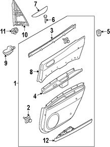 Foto de Protector contra Intemperie Cristal de Puerta Original para Mazda CX-7 2007 2008 2009 2010 2011 2012 Marca MAZDA N�mero de Parte EG2173821A