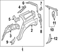 Foto de Panel Lateral Trasero Original para Mazda CX-7 2007 2008 2009 2010 2011 2012 Marca MAZDA N�mero de Parte EG2170111F